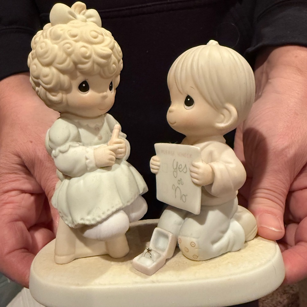 Charming Figurine with Boy and Girl